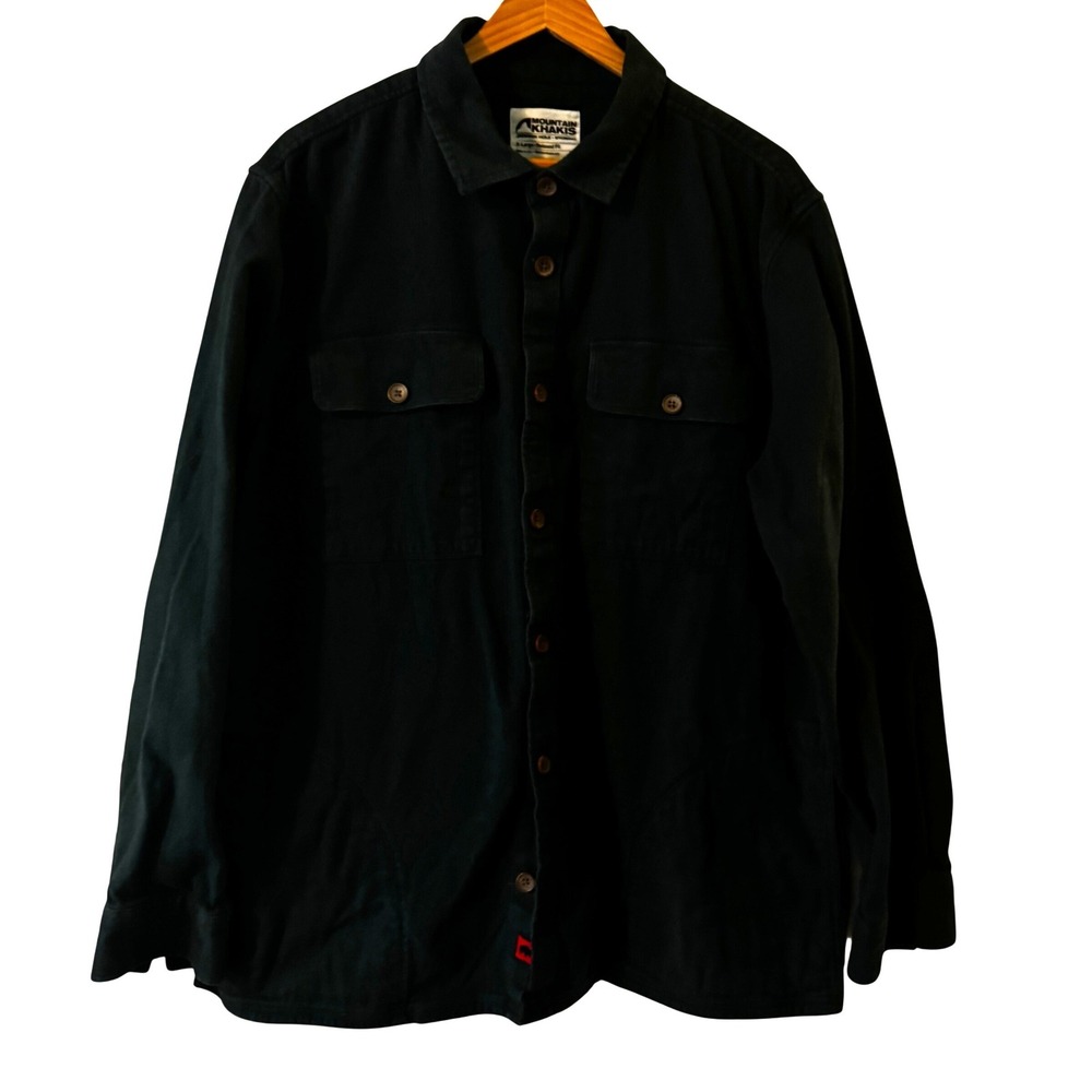Mountain Khakis Patrol Overshirt XL Relaxed Cotton Shirt Jacket Forest Green